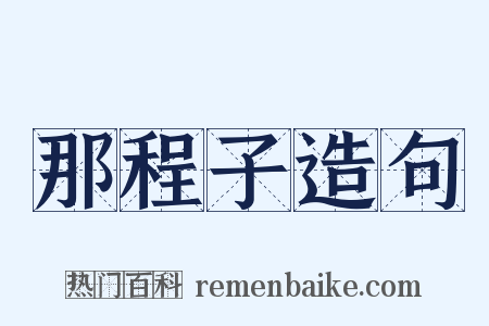 那程子造句是什么意思的图片
